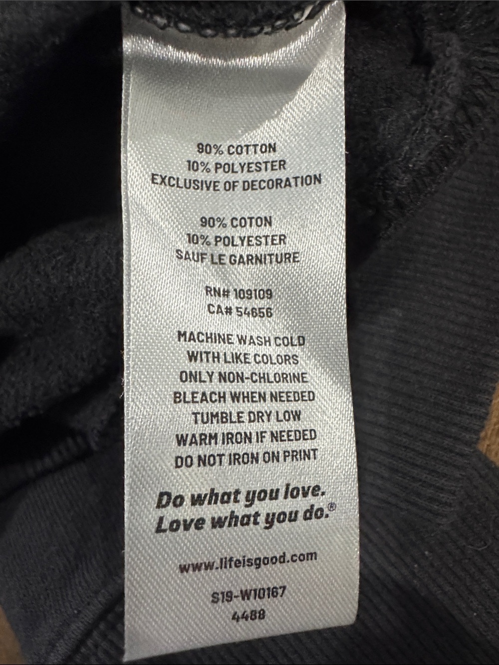 Life is Good Black Full Zip Hoodie Sweater womens Small teal logo sleeve - Picture 9 of 9